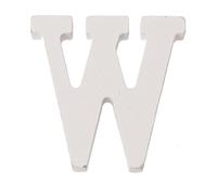 GLOREX Lettre W MDF 5,5 x 0,9 cm 1pce, bois, blanc, 5,5 x 5 x 1 cm