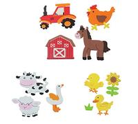 GLOREX- Lot de 29 Autocollants en Caoutchouc Mousse-Motifs Assortis-Idéal décorer des Cartes de vœux, pour Le Scrapbooking, etc, 6 2247 708, coloré, Unique