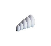 GLOREX Lot de 50 œufs de Pâques en Plastique Blanc 44 x 24 x 8 cm