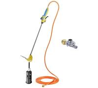 Kit brûleur à gaz GLORIA ThermoflammProfessional E+ Turbo, désherbeur et brûleur pour grandes surfaces, brûleur à gaz pour bouteille de gaz