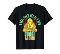 Gloria Fat Buddah prononce Un nom drôle de Gloria T-Shirt Graphique avec Valeur, Homme, Noir, XL