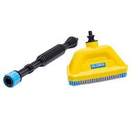 Gloria Kit de Brosses pour MultiJet | Accessoire pour Nettoyeur Haute Pression MultiJet (18V / 36V / 230V) | Brosse de Nettoyage pour Pierre & Bois | Tête de 18 cm & Lance de Rallonge 40 cm