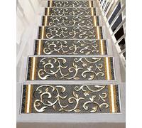 Gloria Lot de 7 tapis d'escalier antidérapants en caoutchouc - 21,6 x 66 cm (7, escalier 1953)