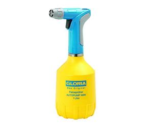 GLORIA Pulvérisateur Électrique AutoPump Mini | 1 L Vaporisateur de Jardin | Pompe automatique à piles avec buse LED | Idéal pour l'entretien sans effort des fleurs, du balcon, de la serre & maison
