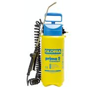 GLORIA Pulvérisateur Prima 5 Comfort | 2,5m Tuyau Spiralé pour Le Jardin | Vaporisateur à pression de 3 bar avec raccord compresseur & lance | Idéal pour le désherbage, l'entretien des fleurs & serres