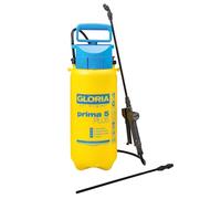 Gloria Pulvérisateur Prima 5 Plus | 5 L de Jardin Résistant aux Acides | Vaporisateur de 3 bar avec joints EPDM & rallonge 0,5m | Idéal pour l'application de vinaigre, désherbant & engrais