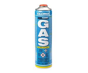 GLORIA Thermoflamm Cartouche de gaz -Jusqu'à 2 heures de combustion pour les herbicides, l réchauds de camping et les brûleurs à gaz, 70% butane, 30%propane, bouteille de lecture universelle (600ml)