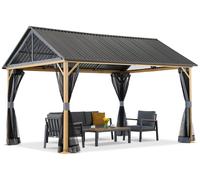 Gloriette de jardin en aluminium Teramo avec moustiquaire 3x4,8m Garden Point