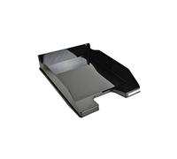 Exacompta – Corbeille à courrier Combo 2 Iderama – A4+ 34 x 25 x 6,5 cm – 500 feuilles – Noir glossy
