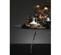 Glossy Table en grès marbré noir rond Kartell - KARTELL GLOSSY 4578 MN