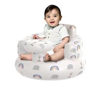 GloTika Siège gonflable pour bébé, convient aux enfants de 3 mois et plus, chaise pliable pour bébé avec pompe à air intégrée, portable pour n'importe où, motifs mignons.