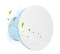 Glovios Extracteur d'air 100mm, Ventilateur de Salle de Bain Silencieux Blanc au Plafond et Montage Mural avec Clapet Anti-Retour pour WC, Cuisine, Fenêtre Loft et Cave, IPX4
