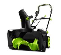 Glowdora Souffleuse À Neige Électrique, Moteur De 3500w avec Double Éclairage LED 4batteries