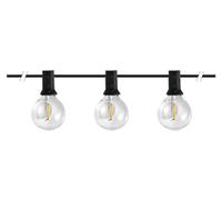 Glowster Guirlande LED solaire de 10 ampoules, 1,5 W, idéale pour la décoration extérieure, les fêtes et créer des ambiances chaleureuses.