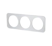 Glowster Plaque murale en aluminium allemande/française à 3 clés, argenté