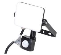 Glowster Réflecteur LED avec couvercle givré et capteur de mouvement avec boîtier noir, 20 W, 6500 K