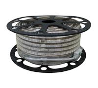 Glowster Ruban LED haute tension vert 50 m 10 mm, haute luminosité, faible consommation, idéal pour décoration et signalisation en extérieur.