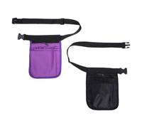 GLSTOY 2 Pièces Sacoche de Ceinture à Outils en Tissu Oxford, Poche | Bandes Élastiques Compartiments Multiples , Ceinture Réglable , Ouverture Frontale et Fermeture Zippée Main
