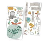 GLSTOY Autocollant Décoration Créative Toise en Pvc Animaux Mural Forêt Colorée Motifs Animaux et Arbre Tableau de Croissance pour Chambres D'garçon et Filles et Maternelles