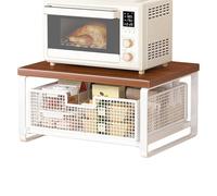 Glugahrif Support d'imprimante réglable à deux niveaux | Petit format pour imprimante à la maison, bureau, école, cuisine, plan de travail, four et grille-pain