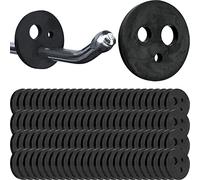 Gluposti Lot de 100 butées de crochet pour crochets à lattes de 1/4, clips de contrôle d'inventaire en caoutchouc noir à 3 trous, verrous de panneau perforé pour crochets de vente au détail sur