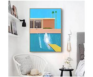 GLWDMB Affiches et imprimés d'art mural de David Hockney, peintures sur toile, images d'art murales, décor de salon - Encadrée, 1 Pièce