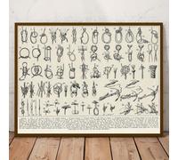 GLWDME Toile murale vintage avec nœud nautique, images, affiches et impressions pour chambre à coucher, peinture murale pour salon（Sans cadre）