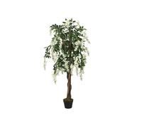vidaXL Glycine artificielle 840 feuilles 150 cm vert et blanc