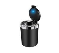 GLYGLY Cendriers de Voiture pour Peugeot 208 II/Allure Auto Ecole/Roadtrip/208 GT 2019-2023 2024+, Cendrier spécial Accessoires sans fumée avec Couvercle Porte-gobelet Plastique Cendrier,Black