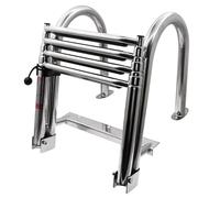 GLZXMQBP Échelle De Bain Échelle Télescopique Piscine pour Bateau, Bateau Échelles Pliables Natation, Pont Yacht Flottante en Acier Inoxydable avec Pédale Antidérapante