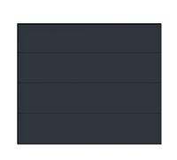 GM Portes - KIT Porte de Garage ONIL Sectionnelle | Avec moteur et 2 télécommande | Moteur: Life - Inclus | 200cm X 240cm | Anthracite - Finition lisse sablé