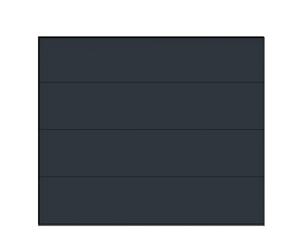 GM Portes - KIT Porte de Garage ONIL Sectionnelle | Avec moteur et 2 télécommande | Moteur: Life - Inclus | 200cm X 240cm | Anthracite - Finition lisse sablé