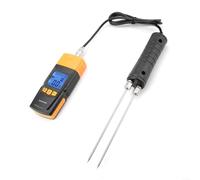 GM620 Humidimètre à bois de type divisé, testeur d'humidité numérique avec écran LCD, 4 niveaux réglables pour bois, coton, papier, détecteur électronique portable, plage 2-70%, sonde incluse