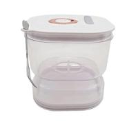 GMBYLBY Boîte de rangement rectangulaire pour cornichons en ABS, avec deux Sections 1000ml et 400ml pour ingrédients secs et humides, conteneur de planification de réfrigérateur