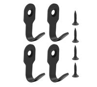 GMBYLBY Lot de 4 crochets en acier inoxydable pour suspendre des objets en toute sécurité dans n ' importe quelle pièce Facile à installer avec le matériel inclus Crochet pour organisateurs de bureau