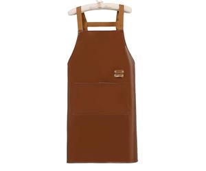 GMBYLBY Tablier en cuir PU imperméable et résistant à l ' huile Tablier de nettoyage ménager Housse d ' extérieur pour la cuisine et les activités à la maison Café