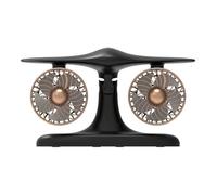 GMBYLBY Ventilateur rechargeable double tête de bureau 4,5 W Camping 8000 mAh Texture pour bureau portable extérieur