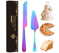GMDLSK Ensemble de Couteau à Gâteau de Mariage Personnalisé - Couteau et Serveur en Acier Inoxydable avec Gravure, Cadeau pour Mariage, Anniversaire, Noël