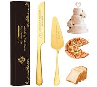 GMDLSK Ensemble de Couteau à Gâteau de Mariage Personnalisé - Couteau et Serveur en Acier Inoxydable avec Gravure, Cadeau pour Mariage, Anniversaire, Noël