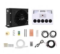 GmhXylophyte Climatiseur éLectrique Universel Mini Split 12v/24v pour Camping-Cars, Fonctionnement Ultra-Silencieux, Modes RéGlables Et Vitesse De Ventilation Ajustable C24VBlack