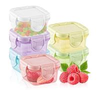 GMMG Boîtes de Conservation Cuisine avec Couvercle 6 Pièces Petites Boîtes de Congélation Récipients Alimentaires Sauce pour Stockage des Aliments(150 ml)