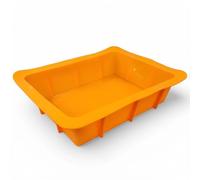 GMMH Plat à Four XXL en Silicone - Moule à lasagnes - Moule à gâteau - Moule à Pain - Moule à Pain (Orange)