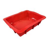 GMMH Plat à Four XXL en Silicone - Moule à lasagnes - Moule à gâteau - Moule à Pain - Moule à Pain (Rouge)