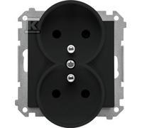 GN.2-KR.Z/U Prise noire mate SIMON55 TGZ2MCZ.01/149