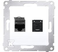 GN.COMP.2XRJ45 KAT6 UM.BLANC SIMON54 D62.01/11