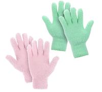 GNALIA Gant Microfibre - Lot De 2 Paires - Taille Adulte Unique - Sans Perte De Poils - Couleurs Rose Et Turquoise - Pour Meubles Et Espaces Difficiles D'Accès