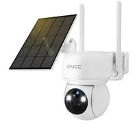 GNCC Camera Surveillance Extérieur sans Fil 4G LTE 2K avec SIM sans WiFi | Vision Nocturne Couluer, 360°PTZ, SD/Cloud, Détection Humaine PIR, Audio Bidirectionnel, Surveillance Personnalisée, IP65