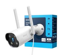 GNCC Camera Surveillance WiFi 2K Caméra Extérieur, Vision Nocturne, Étanche, Détection Mouvement, Alarme Sonore, Enregistrement 24/7, Audio Bidirectionnel, 2.4G, GT1Pro