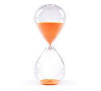 GNEGNI LIFE Sablier de 15 minutes - Sable orange - Décoration en verre - Sablier moyen pour la maison, le bureau, la salle de classe, le bureau, la décoration de mariage