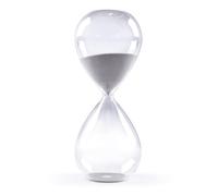 GNEGNI LIFE Sablier, Sablier de 30 minutes, Sable gris, Sabliers décoratifs en verre, Sabliers moyens pour la maison, le bureau, la salle de classe, le bureau, la décoration de mariage